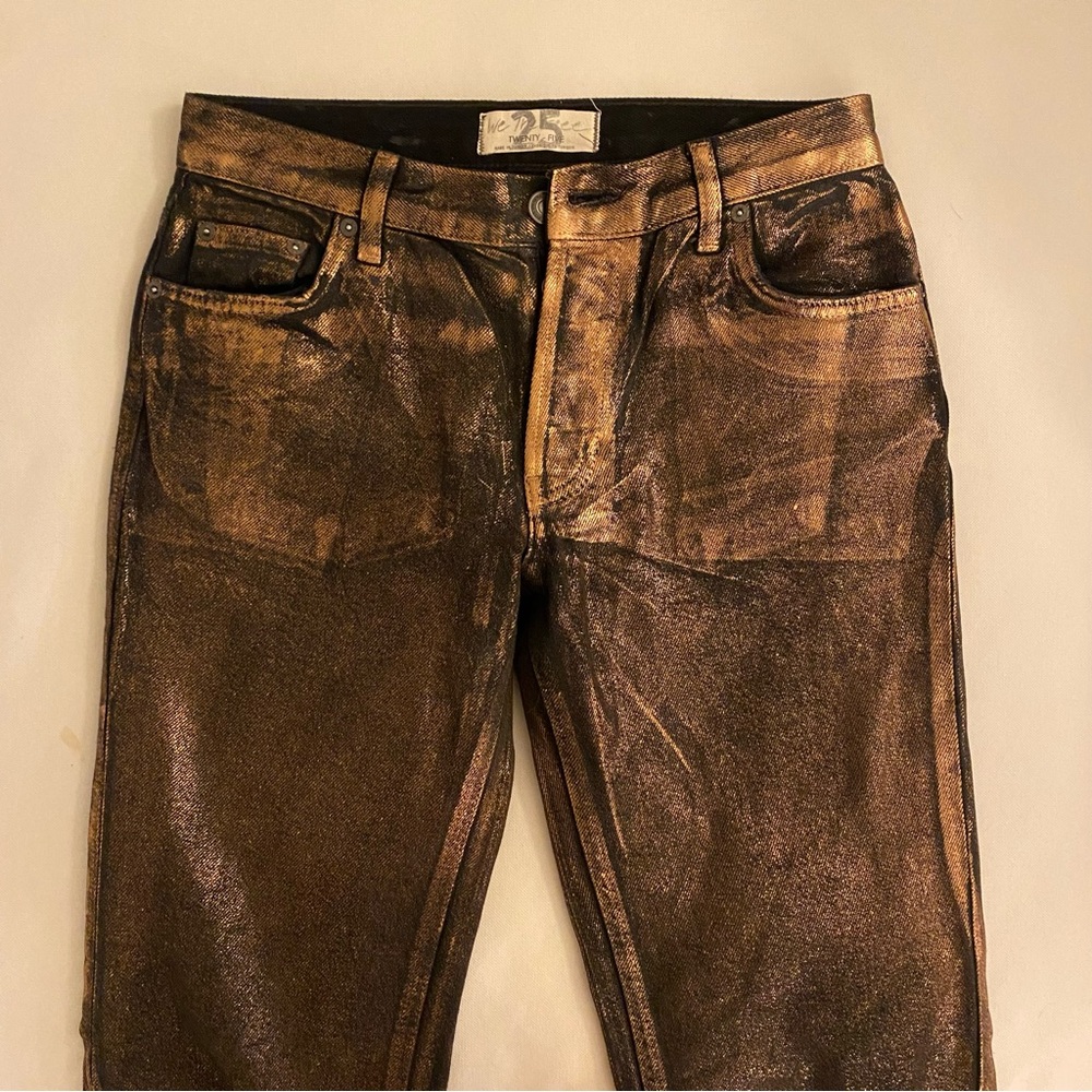 Free People metallic denim
